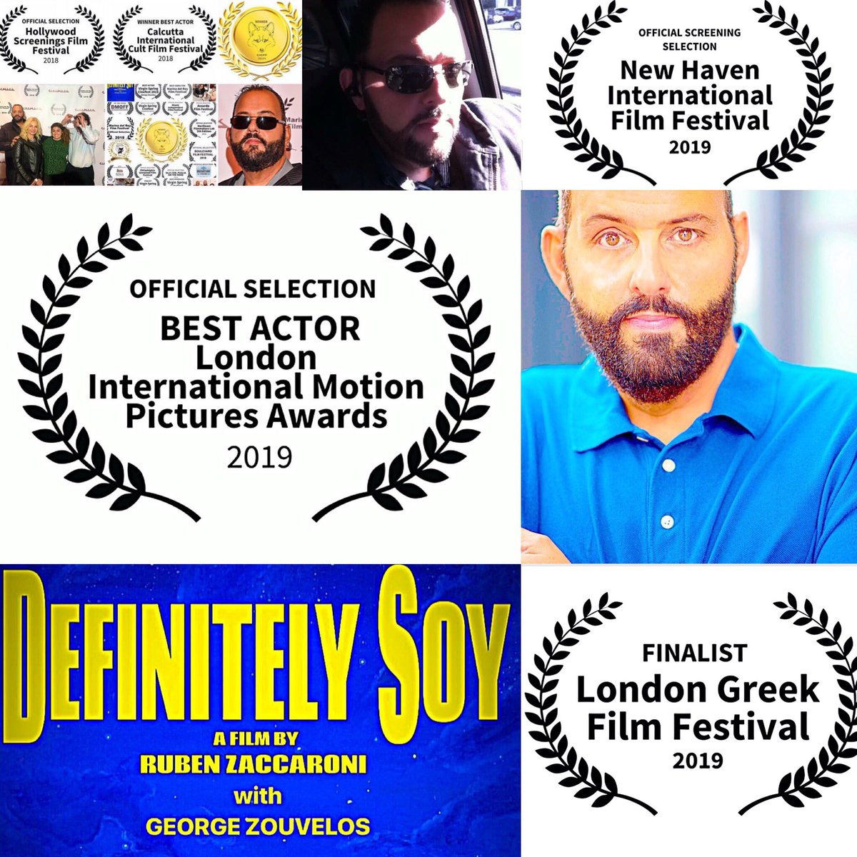 ZouvelosGeorge's tweet photo. Humbled #BestActor #Selection .@ZouvelosGeorge and our .@DefinitelySoy #DefinetlySoy #Film this time in #England at the #LondonInternationalMotionPictures #Awards https://t.co/Swbl5IzwGz Thanks to our Amazing Cast and Crew! .@FIATLUXSTUDIOS #GeorgeZouvelos in #NYC YEAH BABY! https://t.co/a9dcxbuPYz