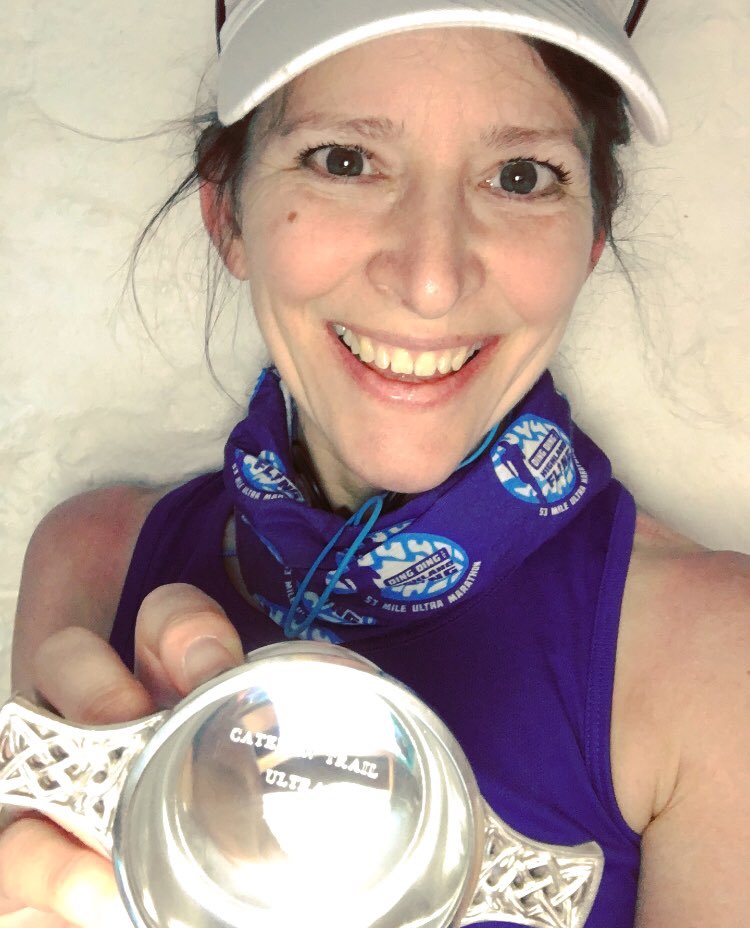 Karmac70's tweet photo. That was a tough one....longest to date. Cateran 55 ultra ( and not without injury! 🤦🏻‍♀️ ) What a beautiful finishers quaich @Womensrunninguk  #yourruns https://t.co/JvuvkOOnHL