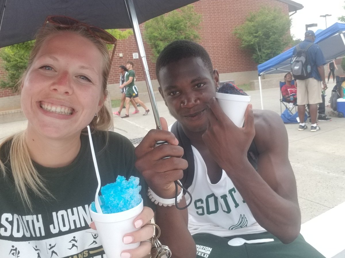 Leaving the 3A Regional meet with two 3rd place victories in high jump and long jump and a trip to the state meet Friday. Oh, but only 1 medal because they gave Malaki's to the wrong team 🙄 GO TROJANS! #sjhstrojans