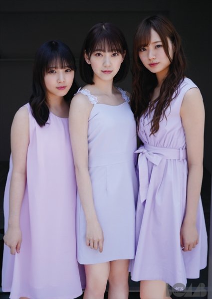 take2keyakiya's tweet photo. 【TV LIFE】乃木坂46・堀未央奈＆梅澤美波＆与田祐希 爽やかパープルドレスの独占ショット公開 https://t.co/g4YCTrFm9y #欅坂46 https://t.co/uPLI2JLKNW