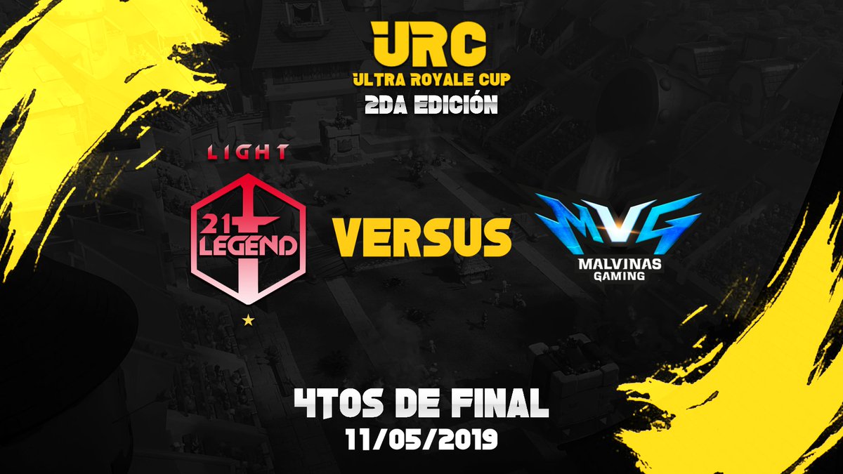 #URC2

- Ultimo partido de la fase de cuartos , tenemos a los guerreros de malvinas vs los soldados de light 21.

🏆 4Tos De Final
 <a href="/Light21Legend/">Light 21 Legend</a> 🆚 @CR_Malvinas
⏰23🇦🇷/⏰21🇲🇽

¡! Quien pasara a SEMIFINAL ¡!