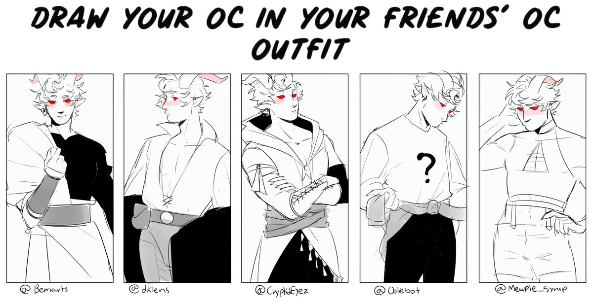 i feel like the first one he'd like, second- uncomf and unnecessary, third is rly fuckin cool, fourth is comfortable and fifth is BIG NO 
anyway thanks friends that was fun ✨ 