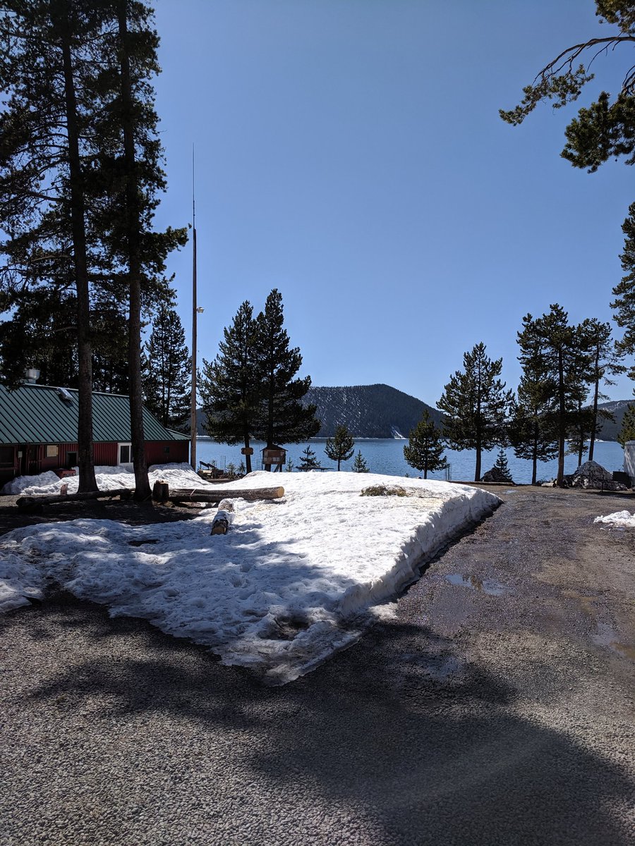 EastLakeResort's tweet photo. Lake is looking like this today. Word is we're going to have a few cabins open starting on the 17th. Call or visit the website to reserve... only a few available though. https://t.co/Rn16DEwANp