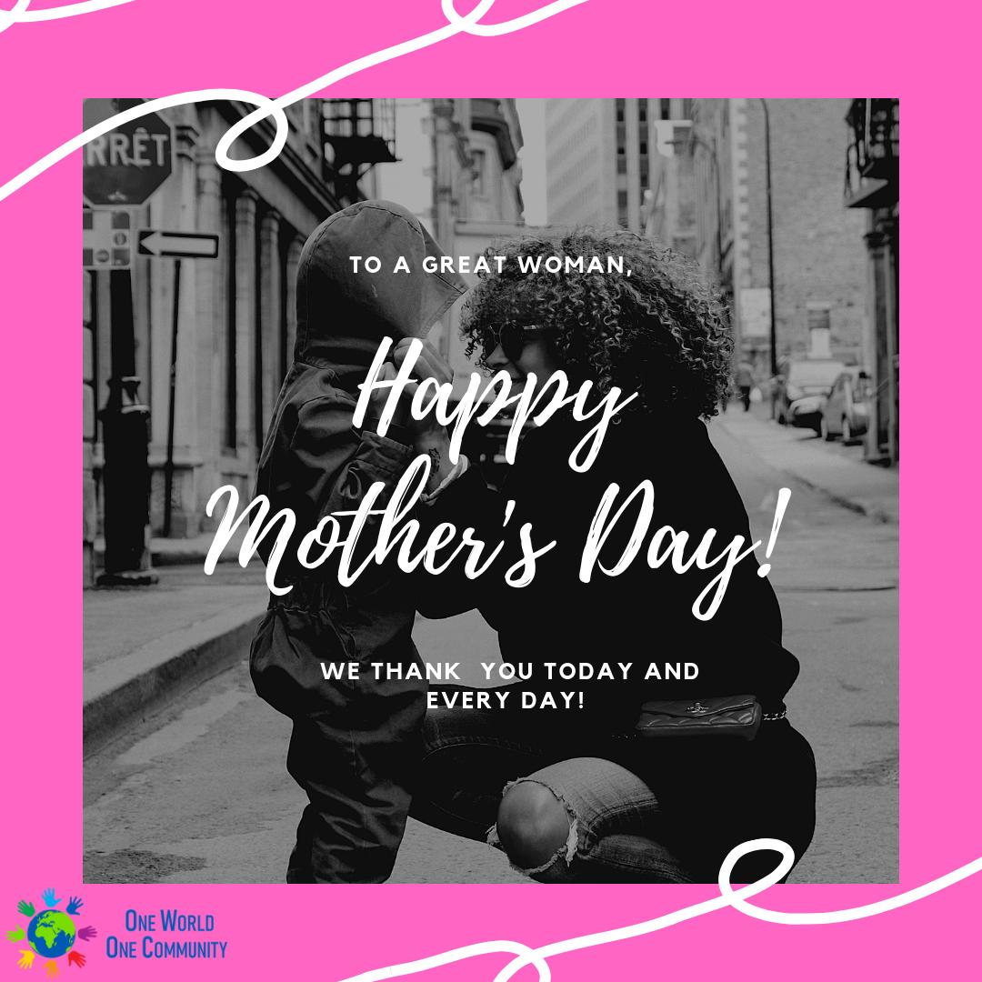 OWOCommunity's tweet photo. Wishing all mum's a very happy Mothers Day!🥰💐
#MothersDay #MothersDay2019 #MothersDayWeekend #oneworldonecommunity https://t.co/iRbS9Xpf1p