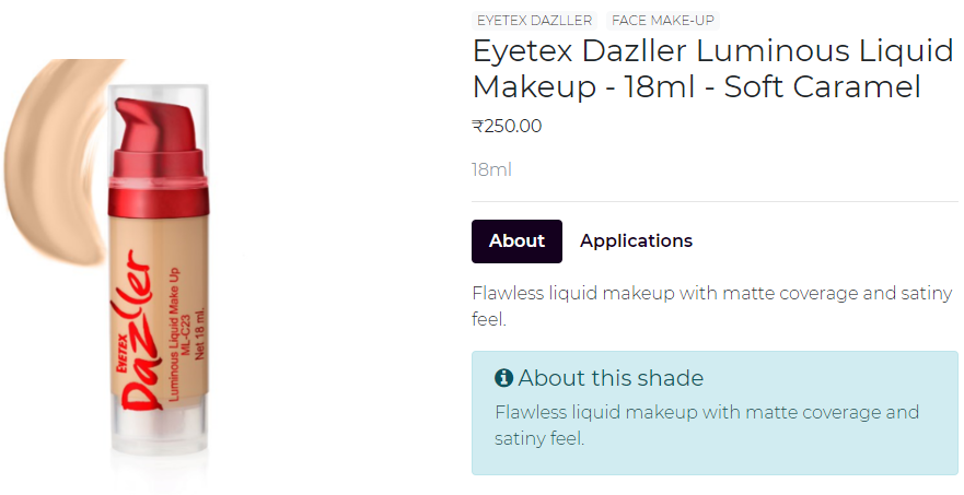 eyetex dazller luminous liquid makeup