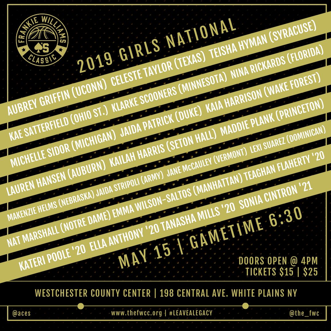 thefwc_'s tweet photo. Wednesday May 15th at 630 is never gonna be the same! The girls are coming to blow the roof off the Mecca! We hope you got your tickets!
2 @McDAAG Girls along with High Major talent from top to bottom. We hope your ready! These girls got game! #leavealegacy #ball4acause https://t.co/4WiDseMCle