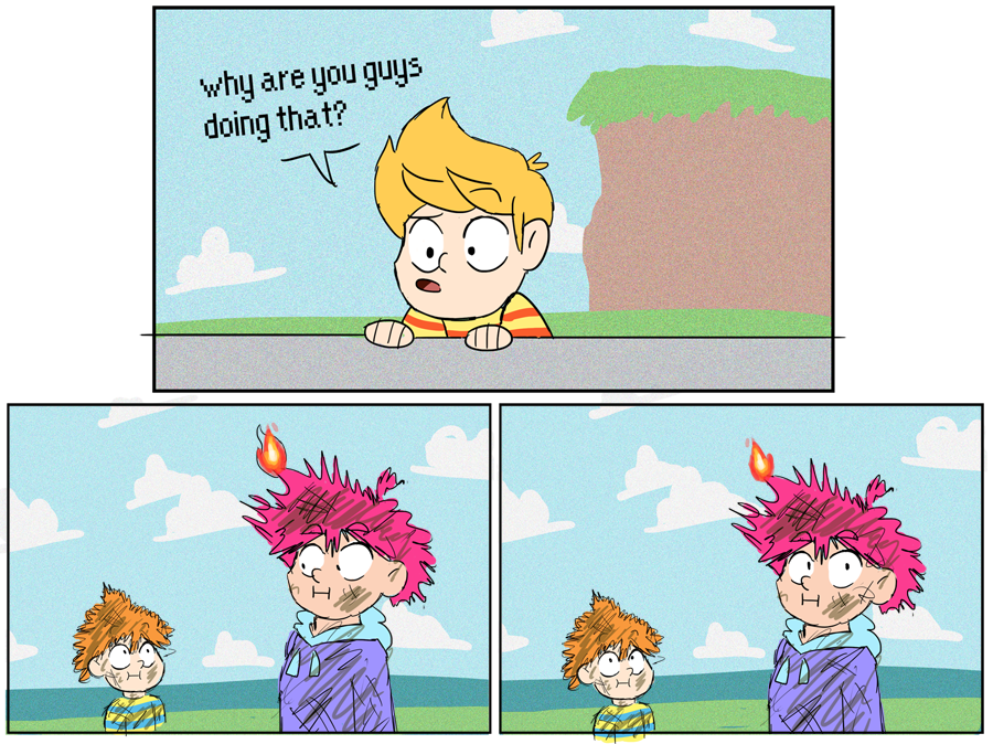 claus and kumatora are both extreme forces of chaos so who knows what'd happen if you put them together #mother3 