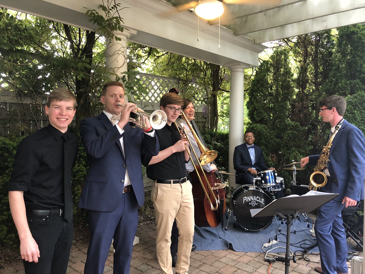 BradRLovell's tweet photo. .@LakotaSuper jamming with our @EAST_HAWKS &amp; @FirebirdTweets Jazz Ensemble at the @uc_health #bowtiesanddiamonds event 🎺 https://t.co/jpTtSViWYt