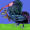 katress's tweet photo. @Pixel_Dailies #pixel_dailies #ArmedBird @Applava here is a #BaldIbis with a #Kpinga. https://t.co/0rPAPhV8tJ