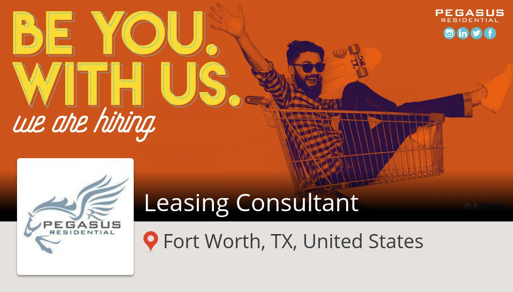 kculpepper1's tweet photo. #Leasing #Consultant needed in #FortWorth, apply now at #PegasusResidential! #job https://t.co/CB2NNEmYaO #pegasuspower #wemakepigsfly https://t.co/1l8Clm9NYH