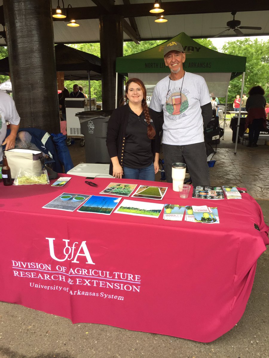 University of Arkansas Fruit Research Station (@uaexhortdoc) on Twitter photo Promoting hops production at Hot Springs craft brew festival with River Valley Hops! <a href="/fruitveg_uaex/">Amanda McWhirt</a> Promoting hops production at Hot Springs craft brew festival with River Valley Hops! <a href="/fruitveg_uaex/">Amanda McWhirt</a>