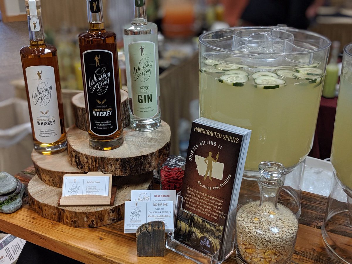 WhistlingAndy's tweet photo. All set up for a great night at Whitefish Distiller's Fest, such a fun event!  Swing by for a great cocktail or sample of our spirits! https://t.co/1wOlQRoZKT