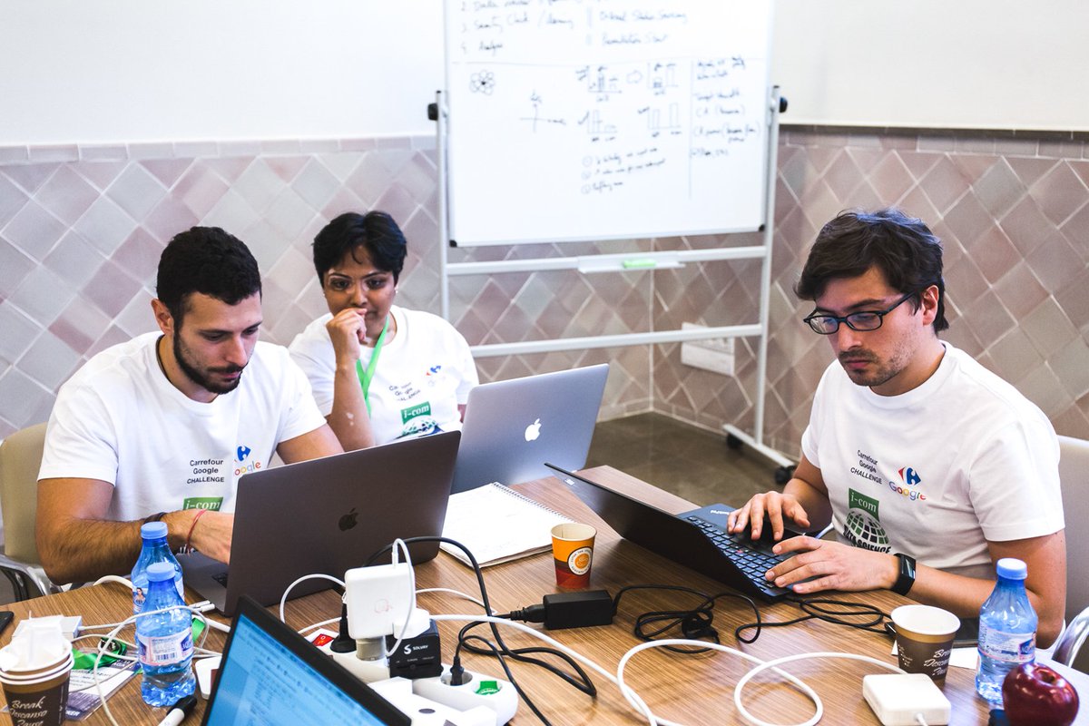 icomglobal's tweet image. Team @PublicisSapient (Publicis Sapient France) working on the @CarrefourFrance @GoogleFR challange at work with Ben Abderrahmen Rami, Cataldo Azzariti, Pallavi Sahoo & Raphaëlle Abitbol #DSH2019 #icom19