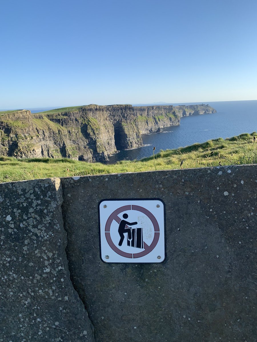 daisynbutter's tweet photo. #warning signs 
#cliffsofmohar https://t.co/47qxSIPvmN