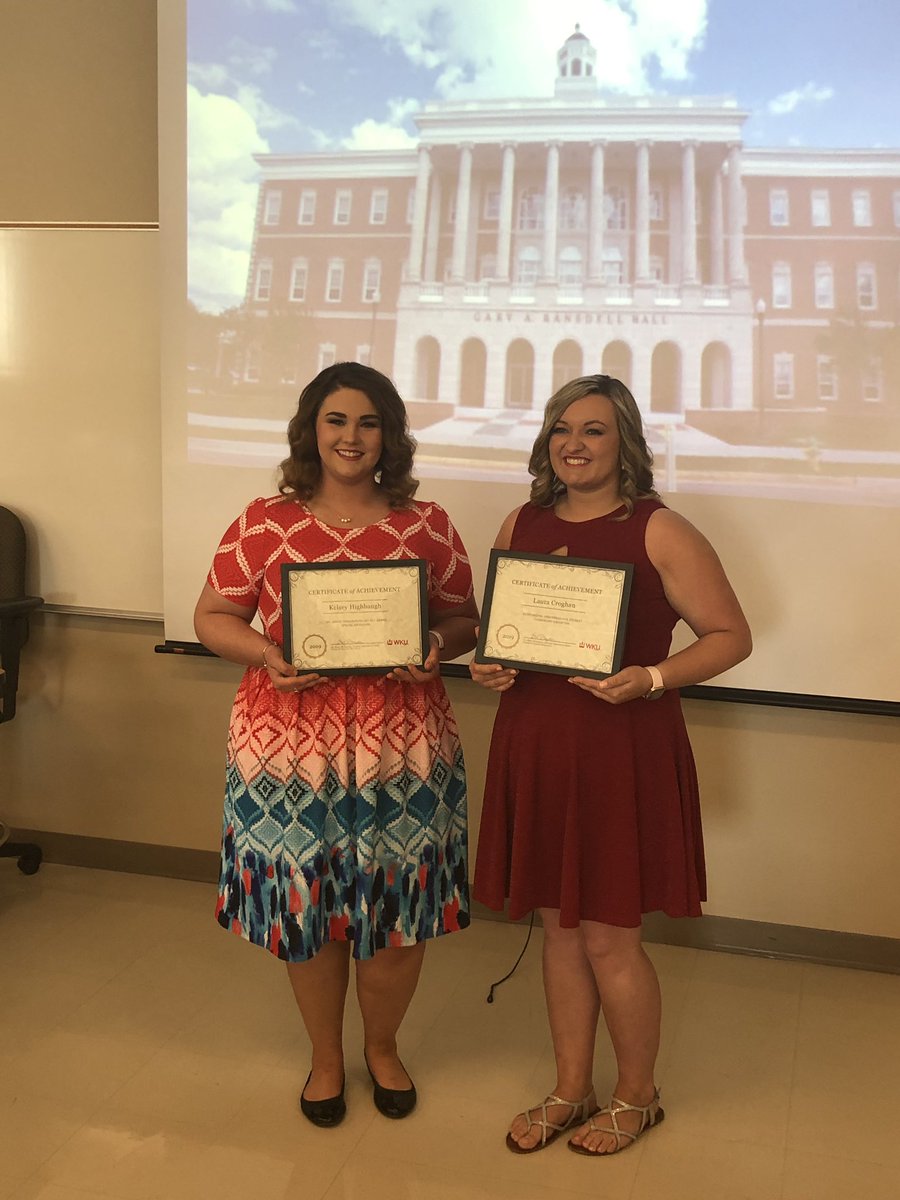 Celebrating our award winning graduates at the School of Teacher Education Awards Ceremony! Congratulations! We are so proud of you! <a href="/WKUSTE/">WKU STE</a>