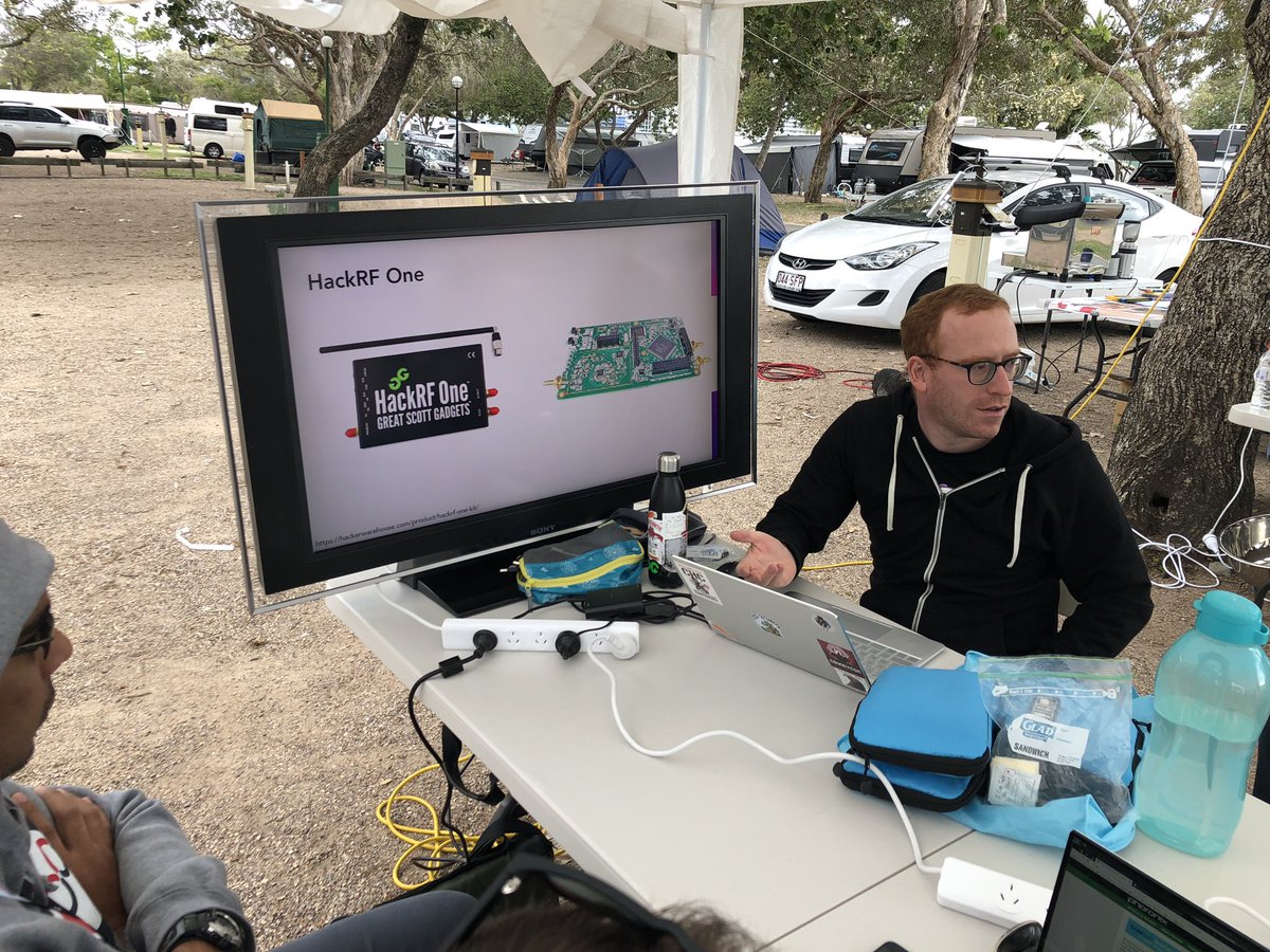 TuskCon's tweet image. @nzkarit presenting about SDR’s!