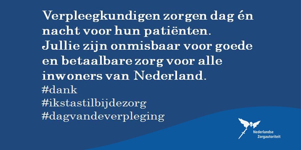 Jullie zijn onmisbaar voor goede en betaalbare zorg voor alle inwoners van Nederland. Dank <a href="/VenVN/">V&VN</a> 
#dagvandeverpleging
 #ikstastilbijdezorg