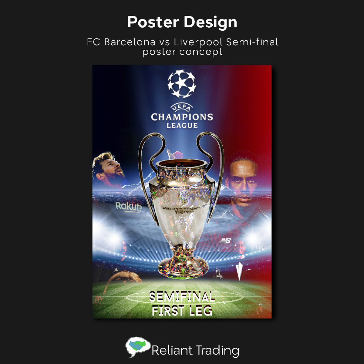 ReliantTrading's tweet image. #UEFA poster design

FC Barcelona get 3 against their Merseyside counterparts, Messi clenching his fantastic #600thgoal for the team.
The Reds walked together to do the impossible as they score 4 at the fortress Anfield stadium.
#YNWA #posterdesign #UEFAChampionsLeague