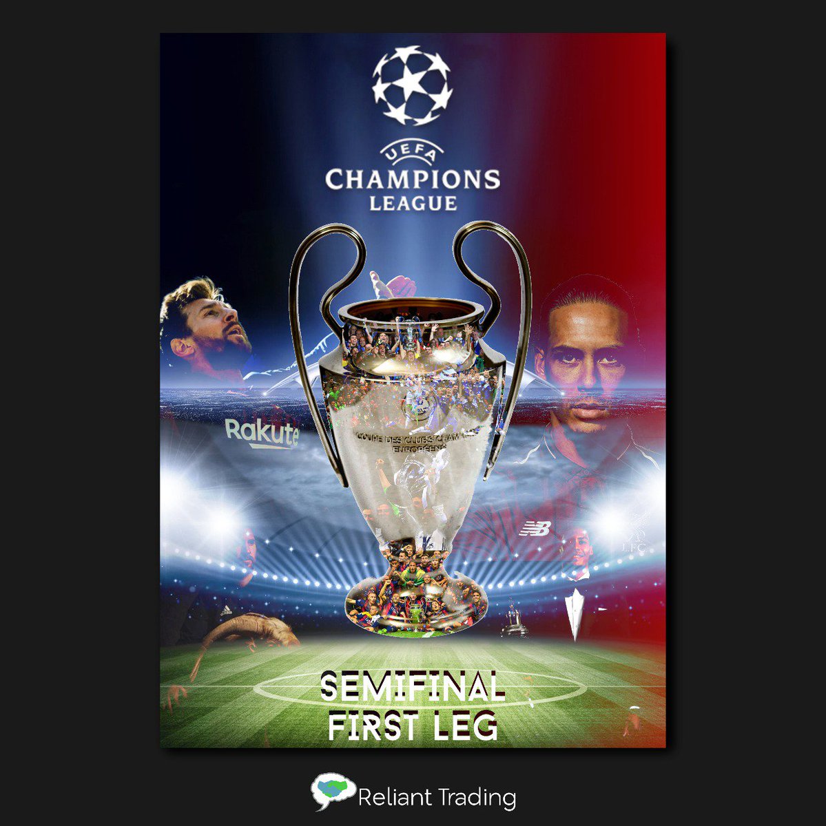ReliantTrading's tweet image. #UEFA poster design

FC Barcelona get 3 against their Merseyside counterparts, Messi clenching his fantastic #600thgoal for the team.
The Reds walked together to do the impossible as they score 4 at the fortress Anfield stadium.
#YNWA #posterdesign #UEFAChampionsLeague