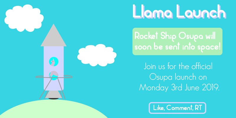 Preparing for Llama Launch: the official #Osupa website goes live from 03.06.2019! Follow us to stay in the loop (or umm, in orbit). 🚀#Branding #Marketing #PR #Store