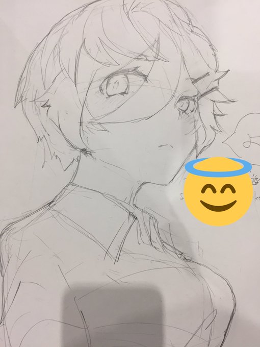 配ってたポストカードがなくなってしまったので配布用にその場で描いてます。(欲しい人はどうぞ… 