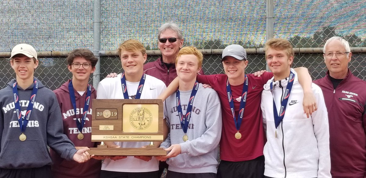CoachGoll's tweet photo. STATE CHAMPIONS.....
"Salina Central Mustangs"
Title #12 in School History.
What an awesome group of young men. 
Mustang Team, Mustang Family https://t.co/9x4QXcvrR7