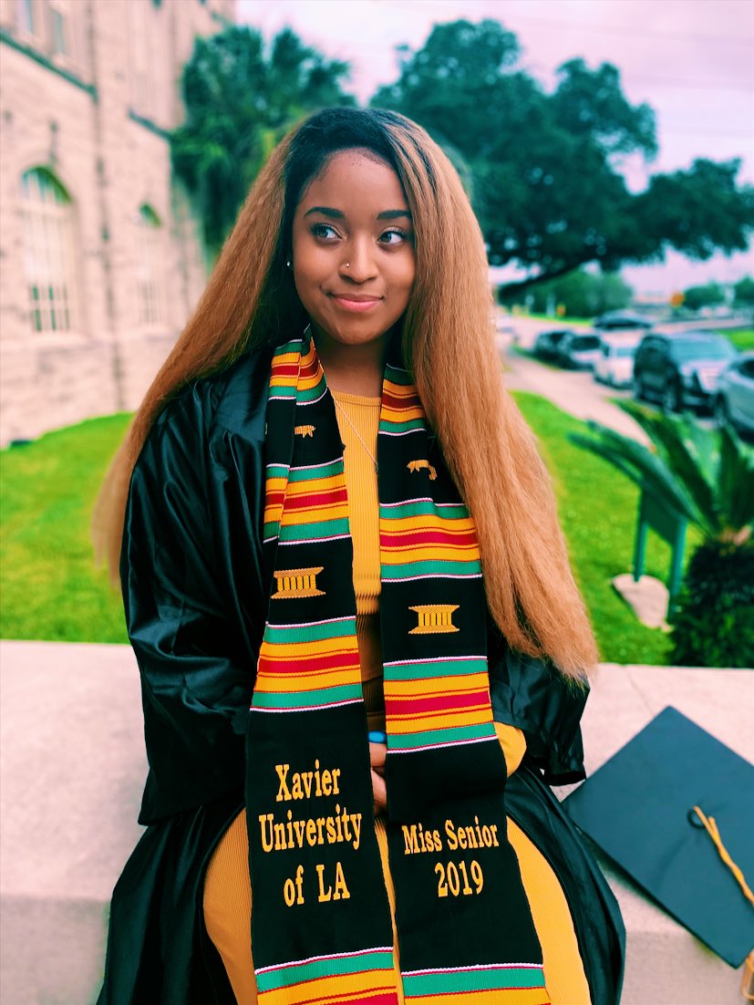 _tylaawyla's tweet photo. I am proud and honored to say that today was the day that I graduated from THE Illustrious Xavier University of Louisiana! 🎓🎉🎊💛

• 2018-2019 Miss Senior 👑 
• 2016 and 2017 Peer Dean 
• 2017-2019 Psychology Club Treasurer 
• Dean’s List
• Psi Chi 

The List Goes On! https://t.co/SobU2dMUzb