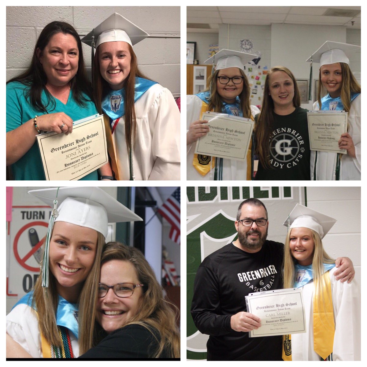BballLadyCats1's tweet photo. Another special day day for our 2019 Lady Cat seniors. Friday was Honorary Diploma day at GHS. We are so proud of their accomplishments on &amp; off the court &amp; the legacy they’ve left for our future players. Graduation is Monday 5/20 at 6:00 on the GHS football field. #family #LC4L https://t.co/pRnHa1QOk6