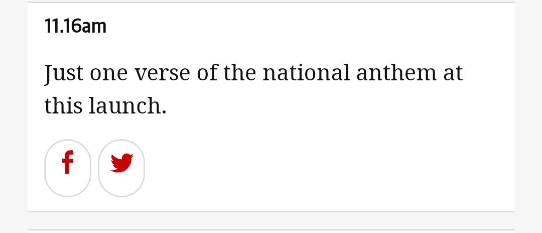 AmandaPerram's tweet image. Is anyone surprised there was just one verse of the national anthem sung at the launch? The second verse of &apos;Advance Australia Fair&apos; doesn&apos;t exactly fit the Liberal brand...🙄

&quot;For those who&apos;ve come across the seas
We&apos;ve boundless plains to share&quot;....

#AUSVote2019 #LibLaunch