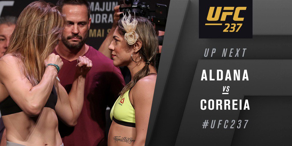 UFC 237 Results - Irene Aldana Submits Bethe Correia in the Third Round -