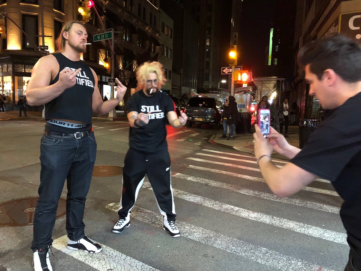 brandomikki's tweet photo. That’s me taking a pic of the boys immediately after the #msg invasion #g1supercard #roh #njpw @jaybriscoe84 come get us #FreeAgentZ #nZo #caZXL #nyc #wrestling #stillcertified @real1 https://t.co/SrdwrSh6py