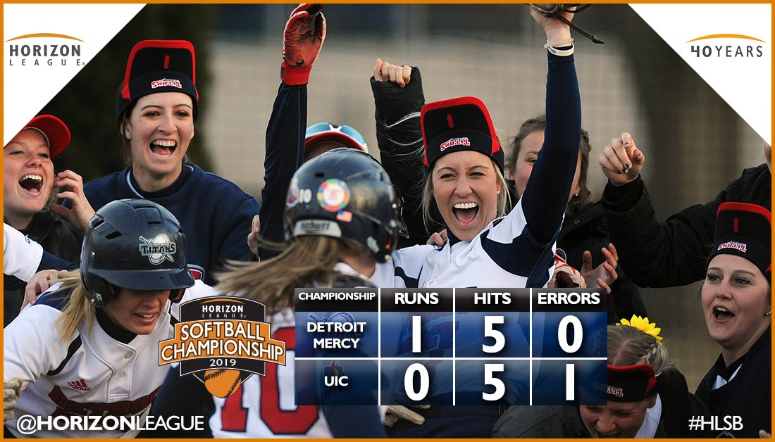 HorizonLeague's tweet photo. Final #HLSB Championship Game: Detroit Mercy 1, UIC 0 https://t.co/k4zquoKB7H