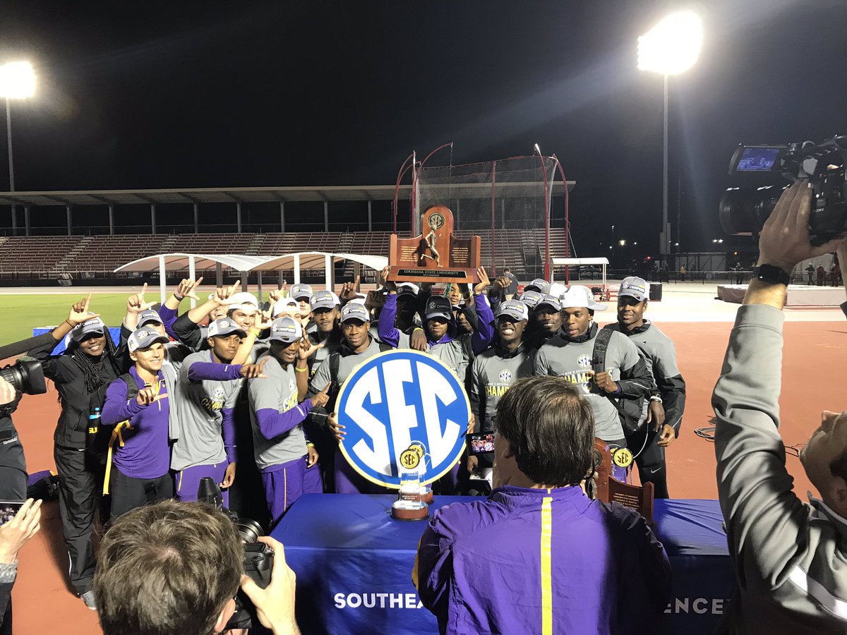Congratulations to <a href="/LSUTrackField/">LSU Track & Field</a> - SEC Men’s Outdoor Track and Field Champions