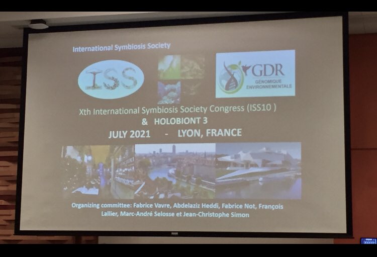 Hologenomes's tweet photo. Announced at #Holobiont2, #Holobiont3 will take place in Lyon along with the ⁦@IntlSymbioSoc⁩ 10th meeting! See you all there for what will be a memorable conference. https://t.co/xVJ52llyPp