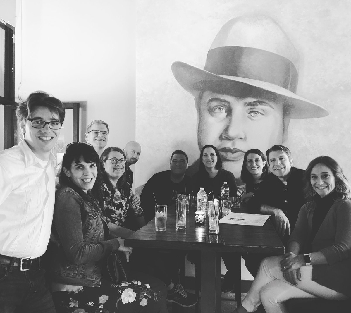 eriefoodtours's tweet photo. Tonight’s #HappyAppyFoodTour birthday party featured a notorious guest . . . 
.
.
.
.
.
.
#AlCapone #Speakeasy #Rumrunning @Room33Speakeasy https://t.co/gk2I4w3lCO