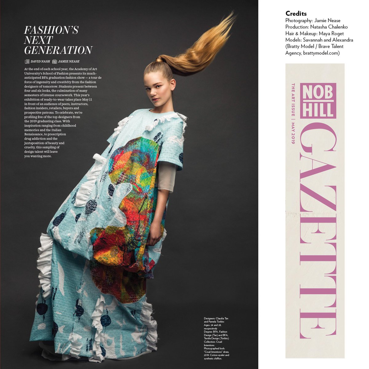 Brave_Talent's tweet photo. Savannah in the "Fashion's Next Generation" editorial for San Francisco premier magazine Nob Hill Gazette (#SanFrancisco/#SiliconValley)
Production: NATASHA CHALENKO @NatashaChalenko #natashachalenko #brattymodel #bravetalent #brattymodelagency #bravetalentagency #nobhillgazette https://t.co/V5v13ZG3oa