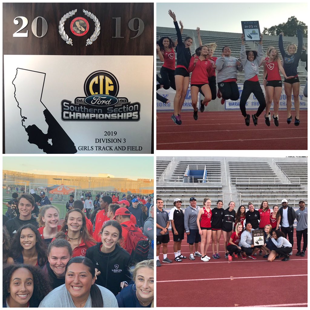 Orange Lutheran Track & Field (@olu_track) on Twitter photo Congrats to our Lady Lancers. They are the 2019 Division 3 Track and Field Runner Ups!!!! 🎉🎉 Special thanks to our seniors who led the way on this amazing season. <a href="/ocvarsity/">ocvarsity</a> <a href="/SteveFryer/">Steve Fryer</a> <a href="/PrepCalTrack/">Rich Gonzalez</a> <a href="/OLu_Athletics/">OLu Athletics</a> Congrats to our Lady Lancers. They are the 2019 Division 3 Track and Field Runner Ups!!!! 🎉🎉 Special thanks to our seniors who led the way on this amazing season. <a href="/ocvarsity/">ocvarsity</a> <a href="/SteveFryer/">Steve Fryer</a> <a href="/PrepCalTrack/">Rich Gonzalez</a> <a href="/OLu_Athletics/">OLu Athletics</a>