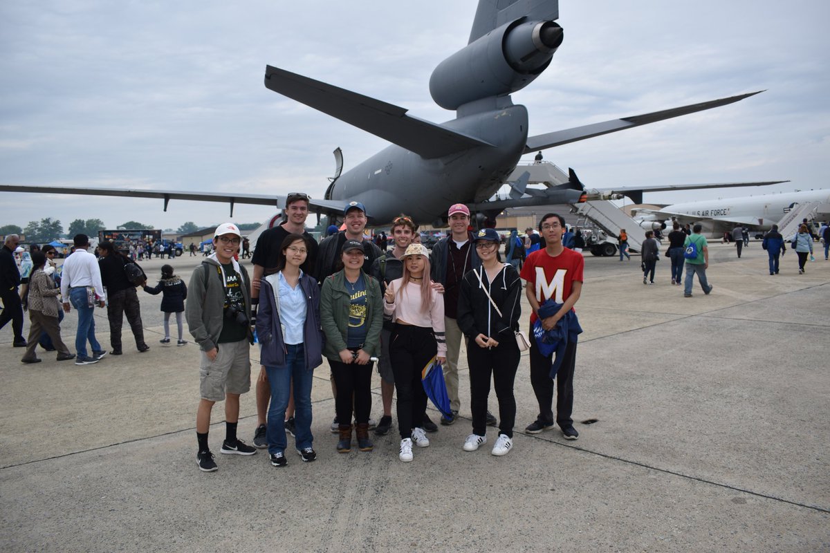 MarylandAIAA's tweet photo. Some of our members went to the Joint Base Andrews Air Show. #UMDAero #LegendsInFlight https://t.co/e0AR15byMR