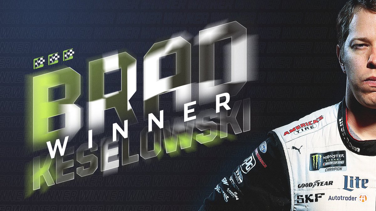 CHECKERED FLAG: <a href="/keselowski/">Brad Keselowski</a> hangs on late and wins the #DigitalAlly400 at <a href="/kansasspeedway/">Kansas Speedway</a>! 

Results: nas.cr/2vYlBPD