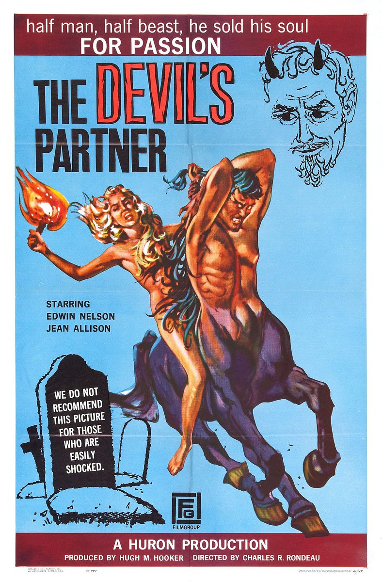 ScottMWest's tweet photo. Watching now with @RavenLunachick.
 Makes up for its non-existent budget with decent acting and atmosphere. As far as occult horror movies go its pretty tame, has a few genuinely creepy moments. #TheDevilsPartner #HorrorMovies #1960s #blackandwhite #LeaveThosePoorGoatsAlone https://t.co/wKpia8epI7