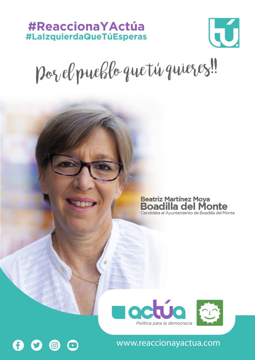 beamarmoya's tweet image. Por el pueblo que tú quieres. #Boadilla #BoadillaFeminista #BoadillaVerde #ActúaBoadilla #26Mayo #26M #ReaccionaYActúa #BoadillaLosVerdes