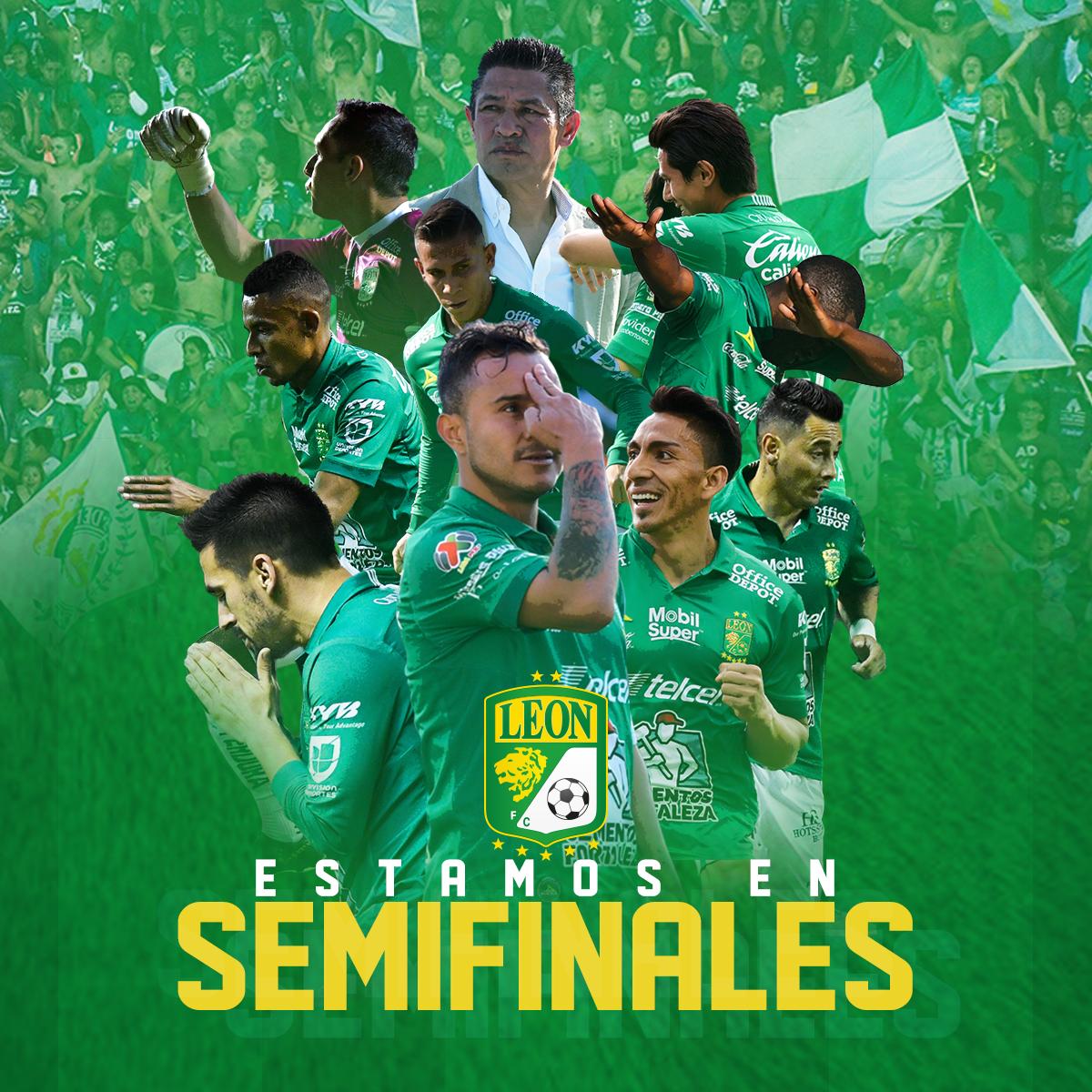 clubleonfc's tweet photo. AFICIÓN + EQUIPO: LEÓN 💚

¡ESTAMOS EN SEMIFINALES! 👏

#SerFieraEsUnOrgullo 🦁 https://t.co/stjbebFq56
