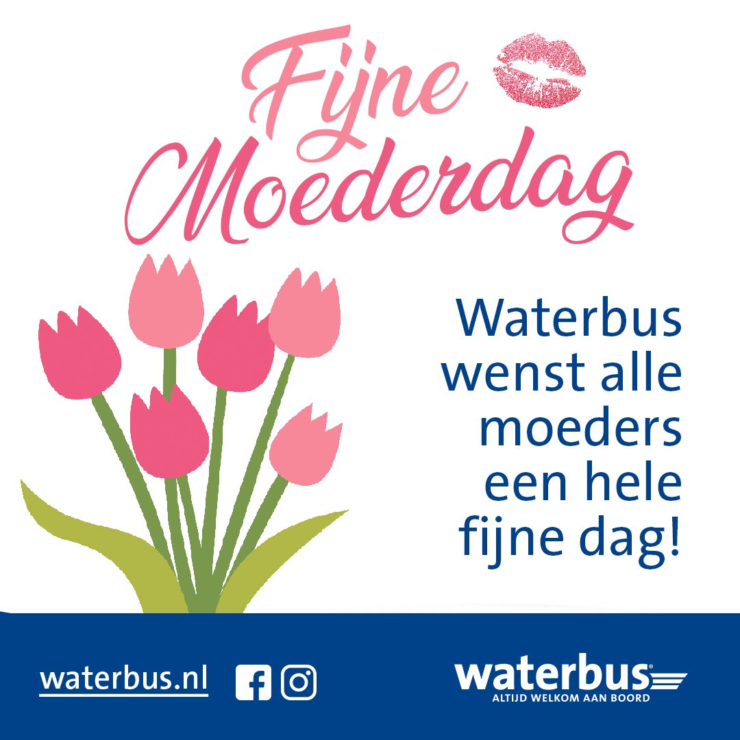 waterbus's tweet photo. Waterbus wenst alle mama's een hele fijne dag! #moederdag #allerliefste #verwennen #waterbus #waterbus_nl #zondag #kinderen #ov9292 https://t.co/0zkcwH8GJU