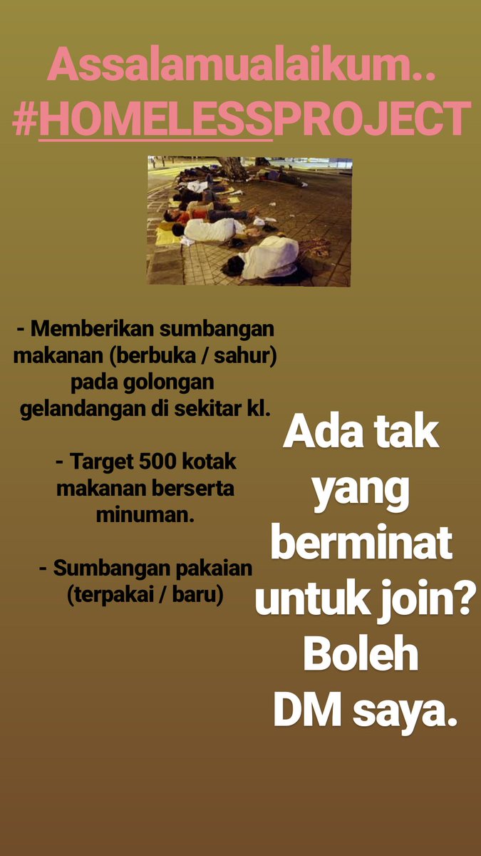 _itsmeque's tweet image. If you want to join to contribute for the charity please DM me.
#homelessproject #charity #roughbutsoft #humanity #ramadhan