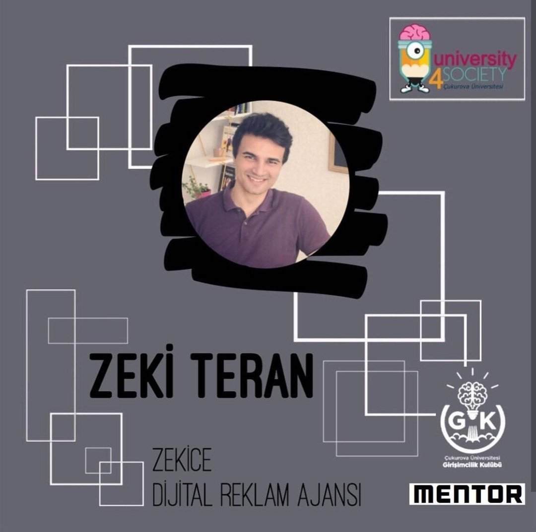 cugirisimcilik's tweet photo. Zeki Teran, University4Society'19 etkinliğine jürimiz olarak katılacaktır. #universty4society #Entrepreneur #startup #bugençlikteişvar #çukurovaüniversitesi https://t.co/yaOm8sFWAh