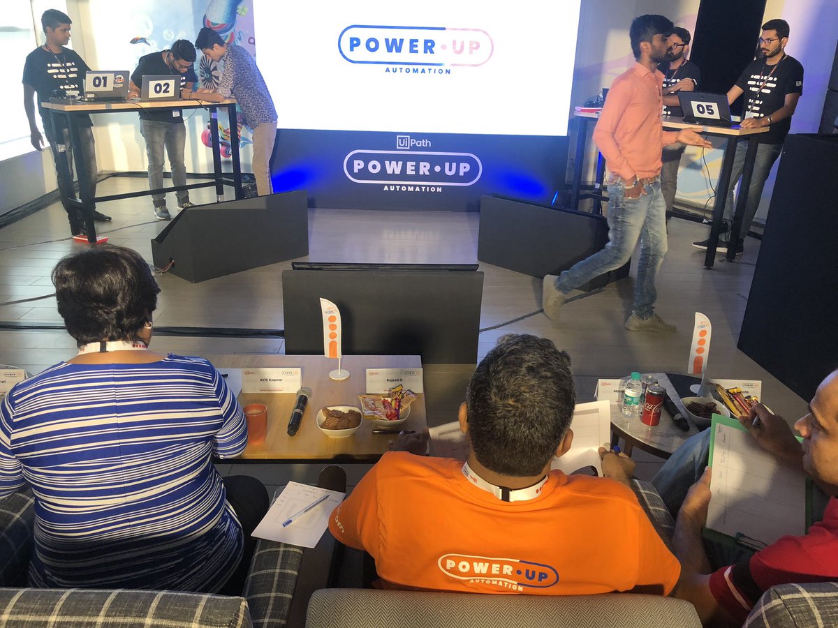 TejusVenkatesh's tweet image. We’re setting up the big stage for big prizes!!!  Grand Jury round of @UiPath #PowerUpAutomation Hackathon! #Bengaluru