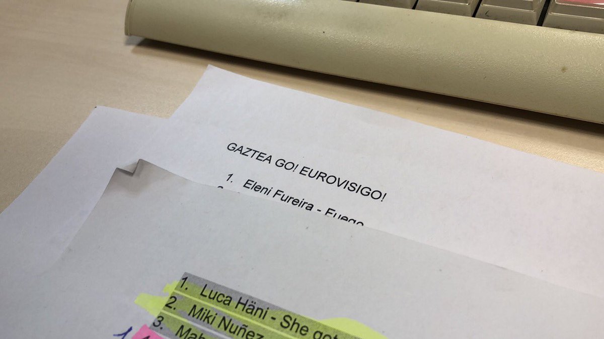 jon_fdez's tweet photo. Uyyy gaurko #GazteaGo #EurovisiGo @gaztea https://t.co/moUitmB6Vy
