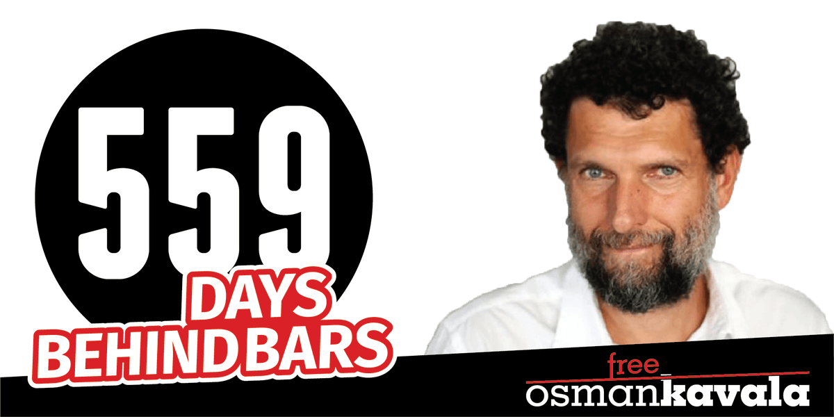 FreeOsmanKavala's tweet photo. 559 days BEHIND BARS!

#FreeOsmanKavala https://t.co/TQyxQCE4IM