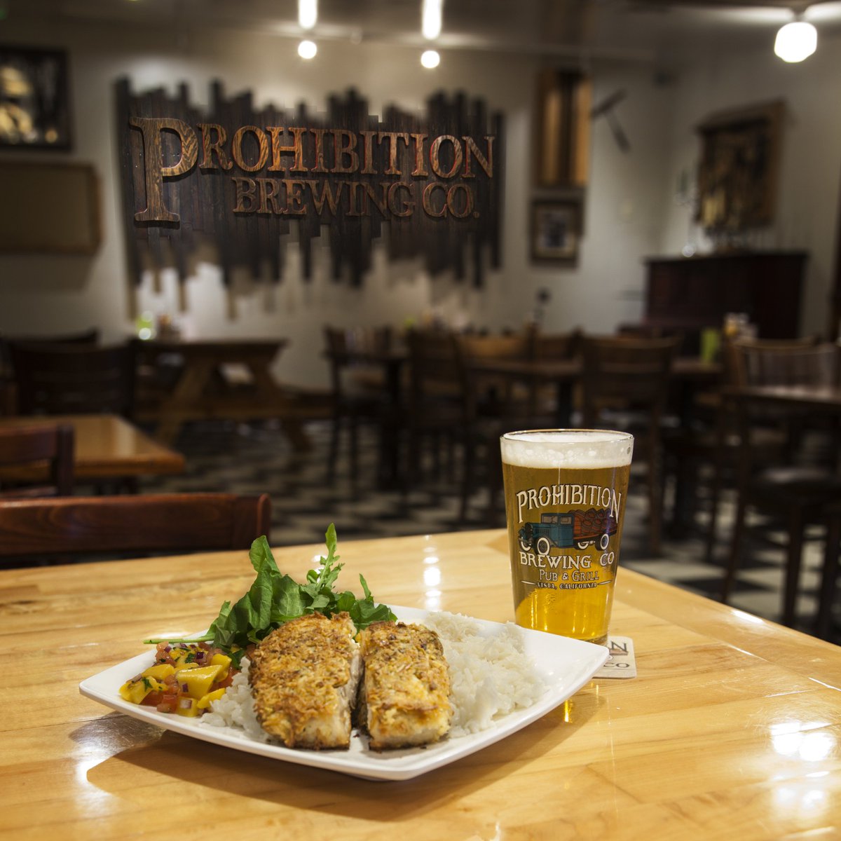 prohibitionbc's tweet photo. Pistachio Coconut Crusted Mahi Mahi anyone? https://t.co/aqspfr5gMB