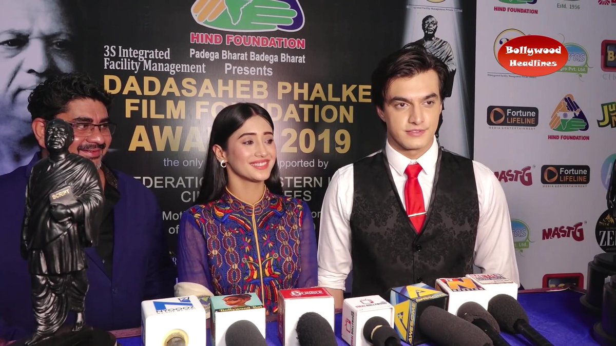 True happiness in the other's success-1st time at Dadasaheb Phalke Awards, both recieved Best actor and actress. But they were more excited about the other winning.Reporter asked them what they won, they told what the other won.  #yrkkh  #kaira  #shivin  #shivinfeels